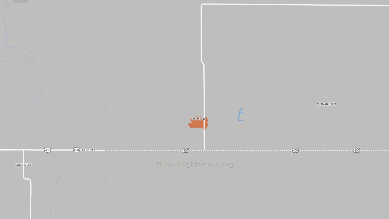 Bike Grade map of McCune, KS