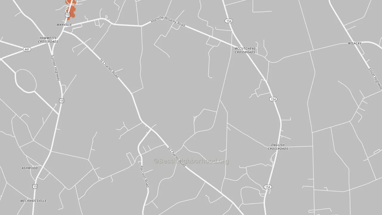 Bike Grade map of McCutchens Crossroads, SC