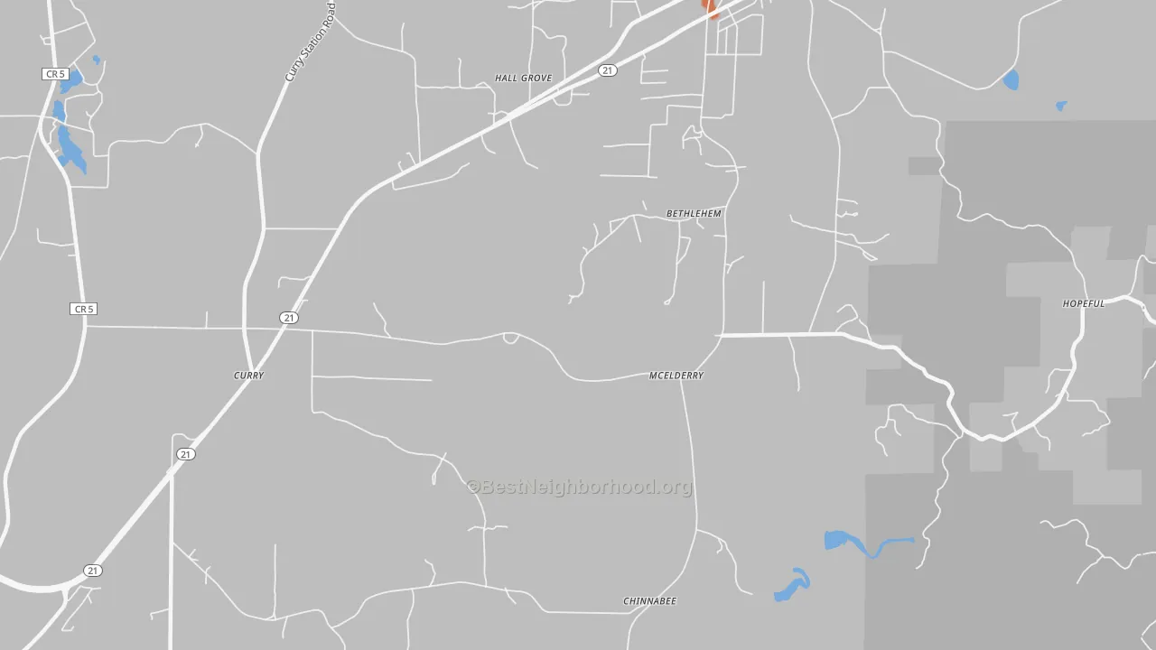 Bike Grade map of McElderry, AL