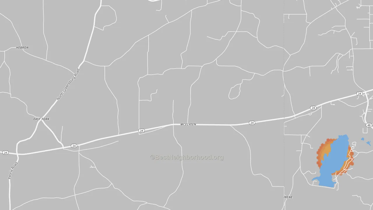 Bike Grade map of McElveen, MS