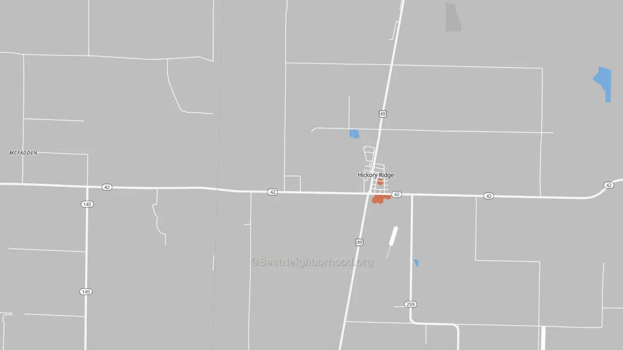 Bike Grade map of McFadden, AR