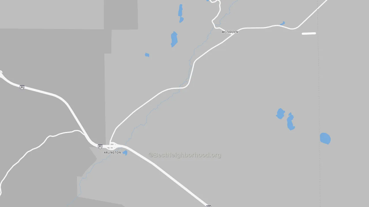 Bike Grade map of McFadden, WY