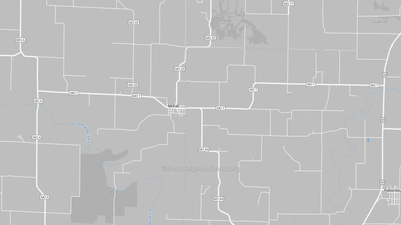 Bike Grade map of McFall, MO