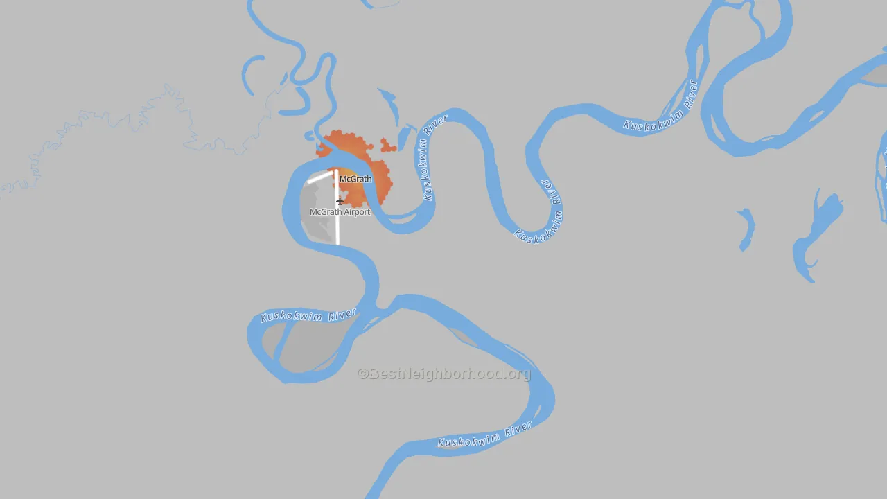 Bike Grade map of McGrath, AK