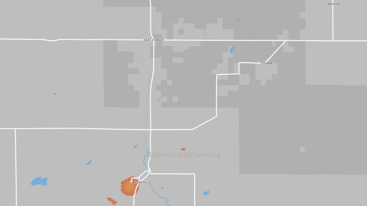 Bike Grade map of McGrath, MN
