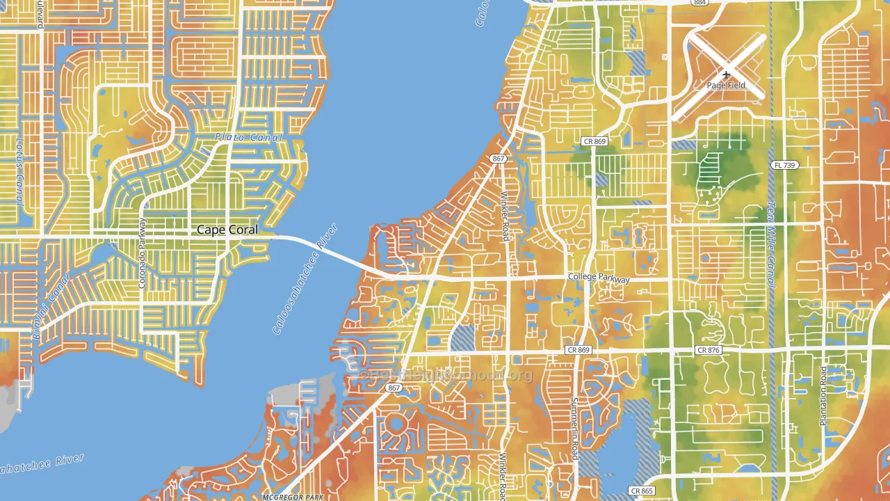 Bike Grade map of McGregor, FL