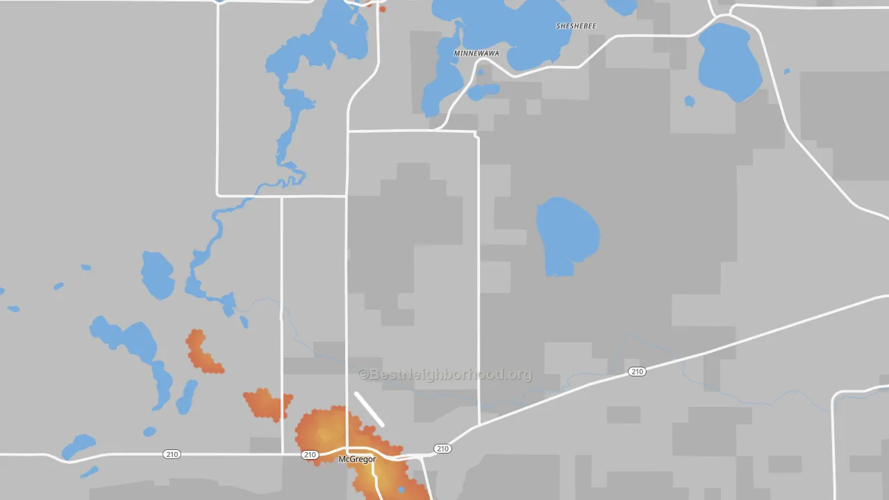 Bike Grade map of McGregor, MN