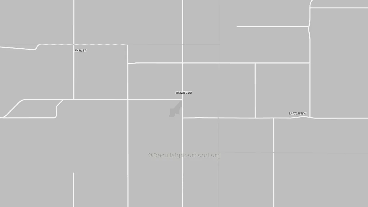 Bike Grade map of Mcgregor, ND