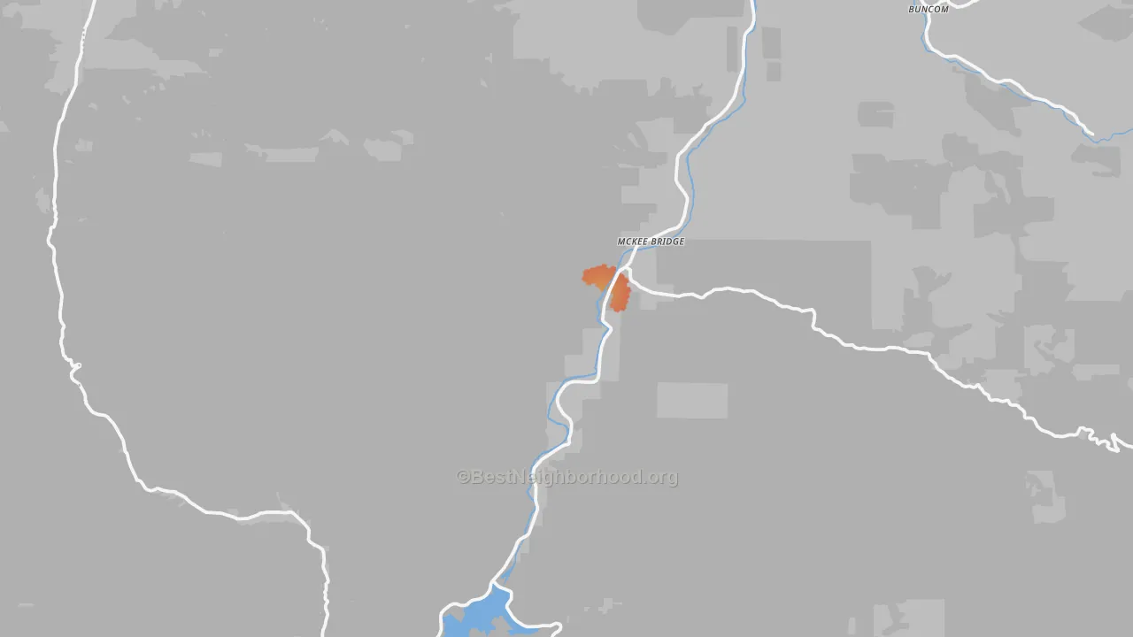 Bike Grade map of McKee Bridge, OR