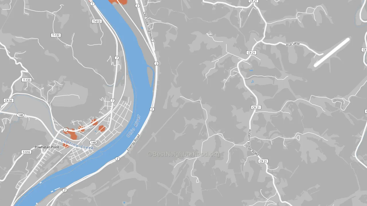 Bike Grade map of McKeefrey, WV