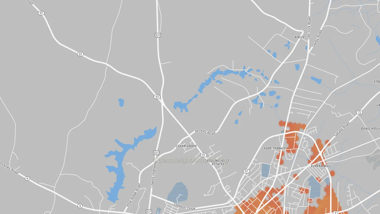 Bike Grade map of Mckeown, SC