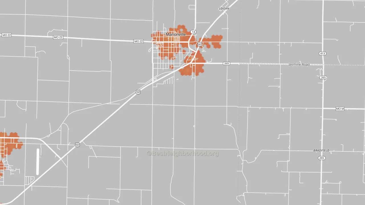 Bike Grade map of McKinley, MO