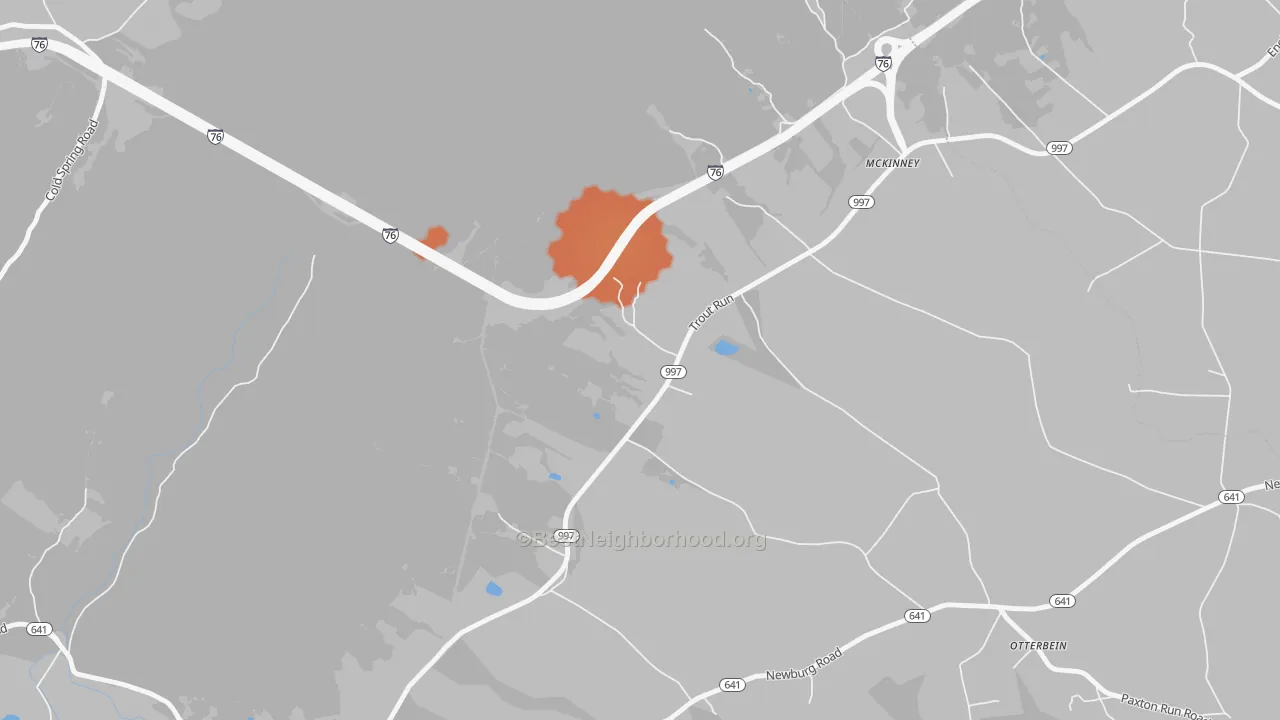 Bike Grade map of McKinney, PA