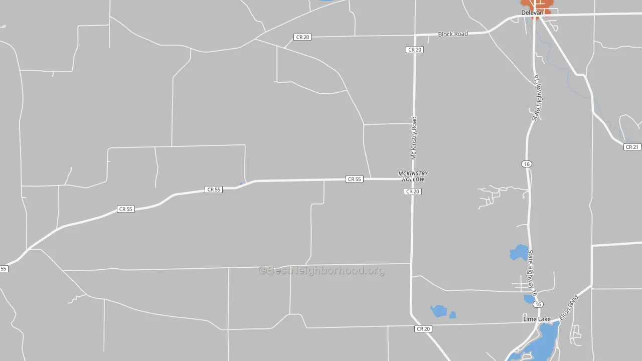 Bike Grade map of McKinstry Hollow, NY