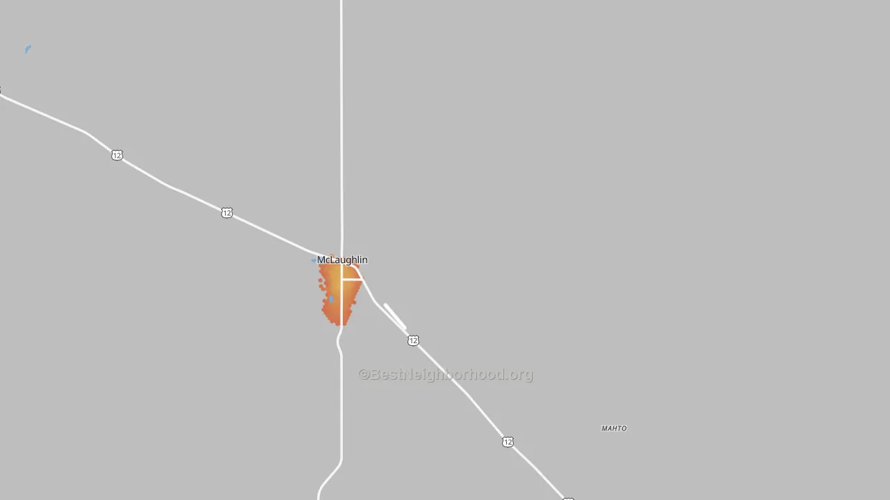 Bike Grade map of McLaughlin, SD