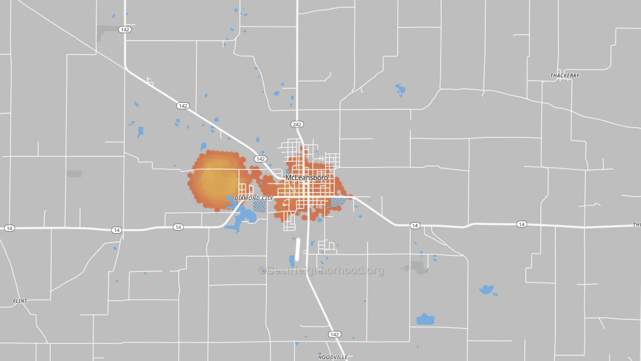 Bike Grade map of McLeansboro, IL