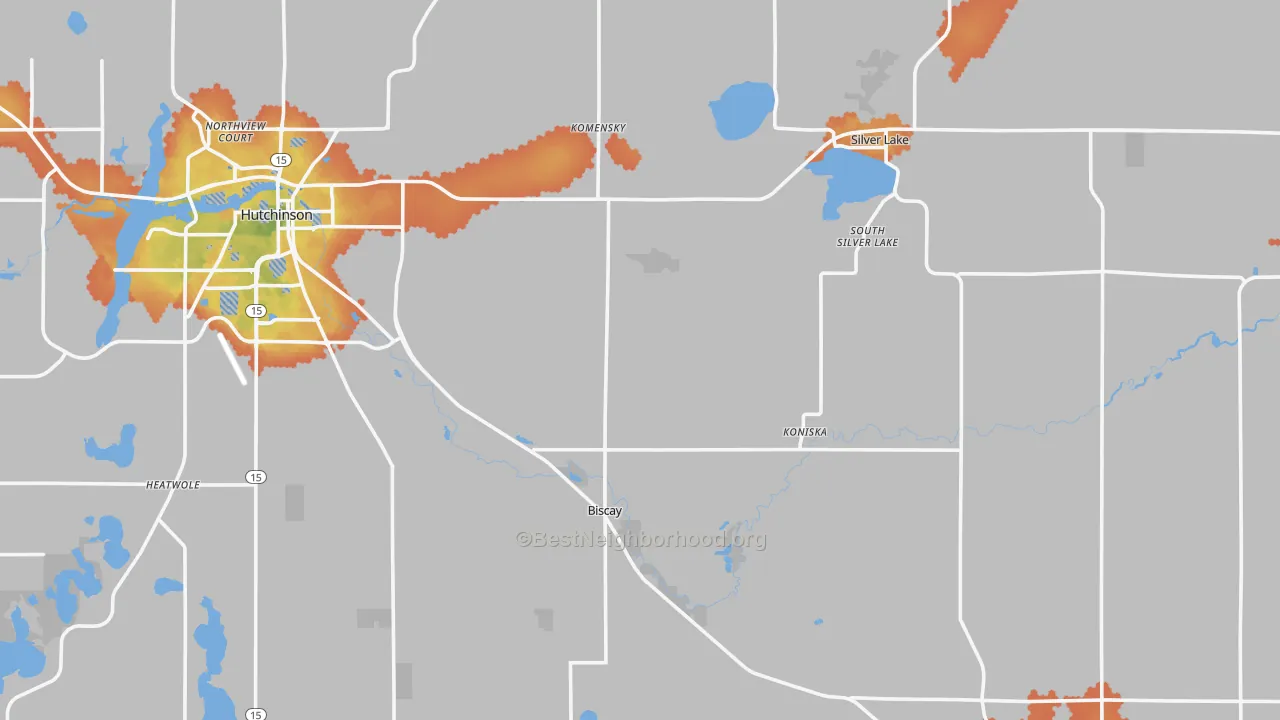 Bike Grade map of McLeod County, MN