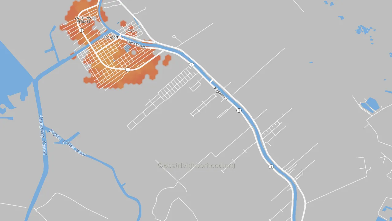 Bike Grade map of McLeod, LA