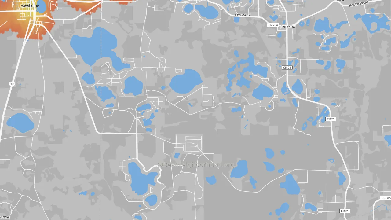 Bike Grade map of McMeekin, FL