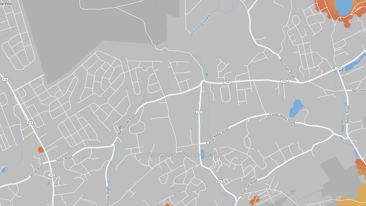 Bike Grade map of McMichaels, PA