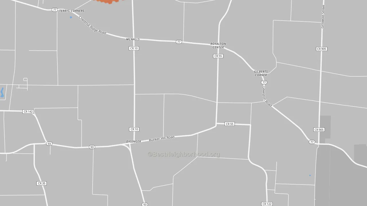 Bike Grade map of McNalls, NY