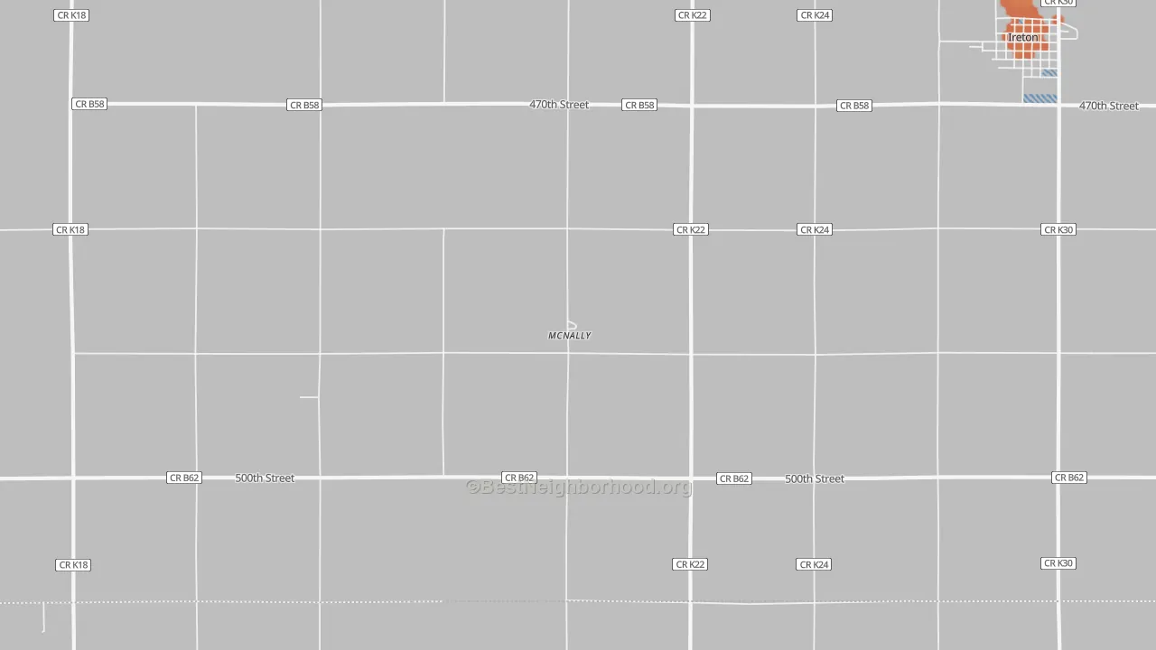 Bike Grade map of McNally, IA