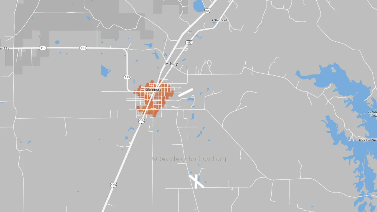 Bike Grade map of McNary, LA