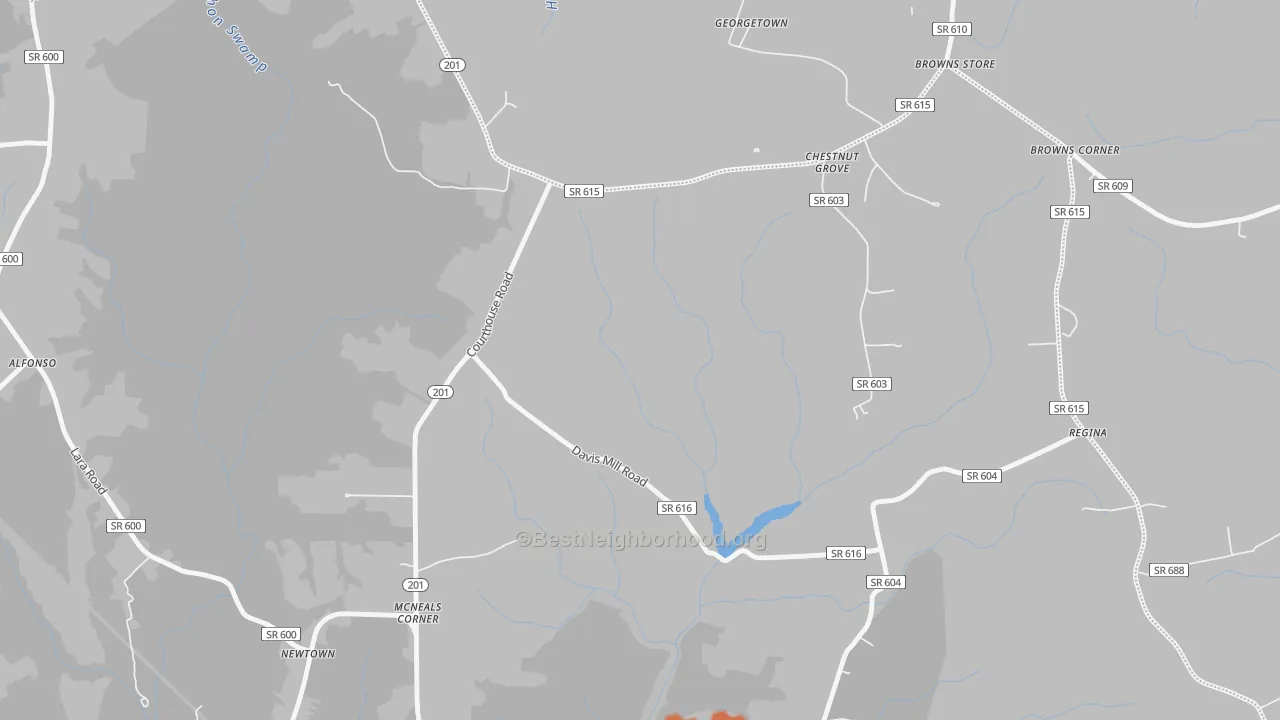 Bike Grade map of McNeals Corner, VA