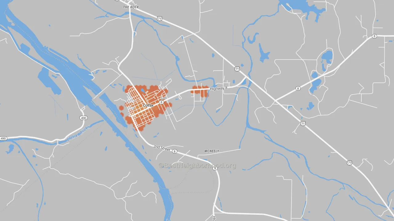 Bike Grade map of McNeely, LA