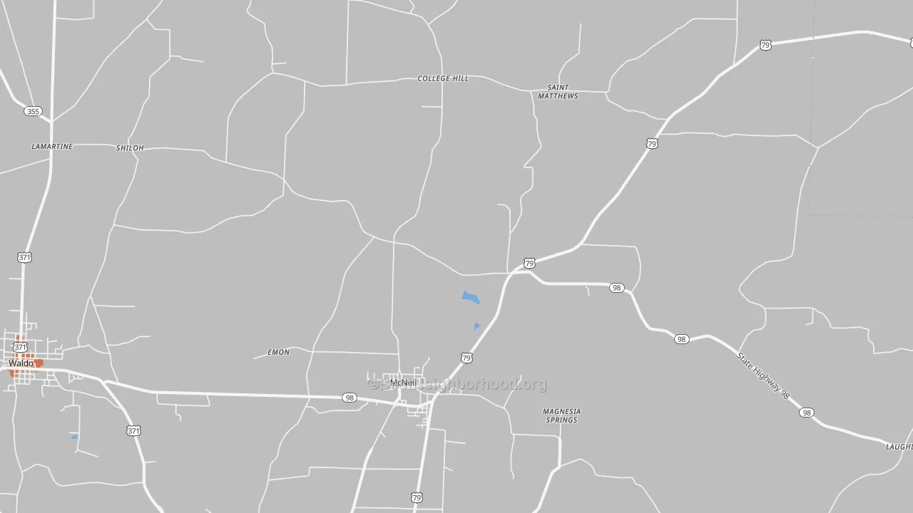 Bike Grade map of McNeil, AR
