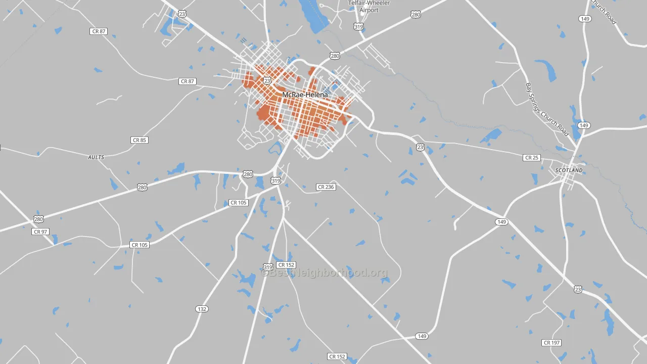 Bike Grade map of McRae, GA