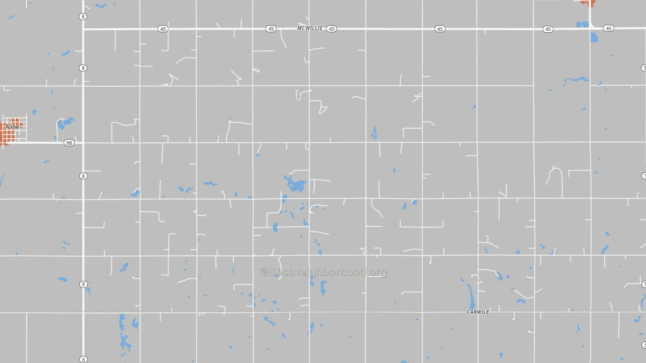 Bike Grade map of McWillie, OK