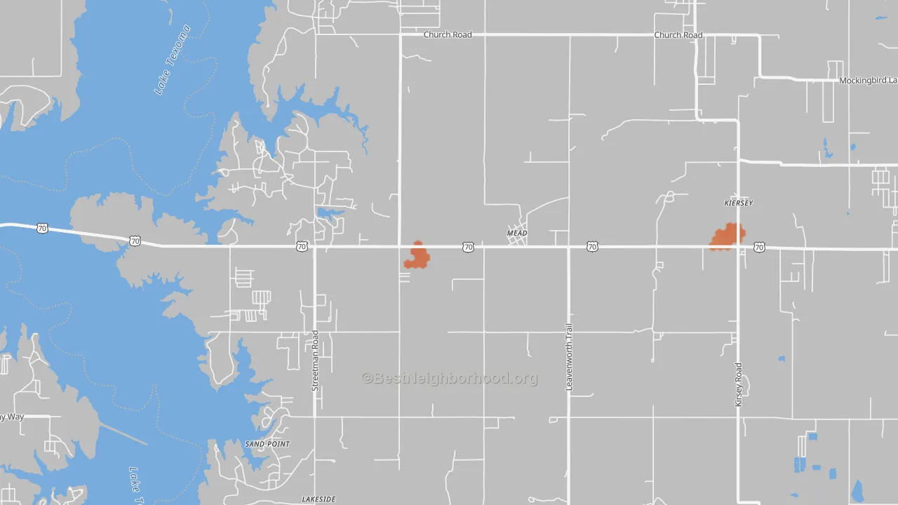 Bike Grade map of Mead, OK