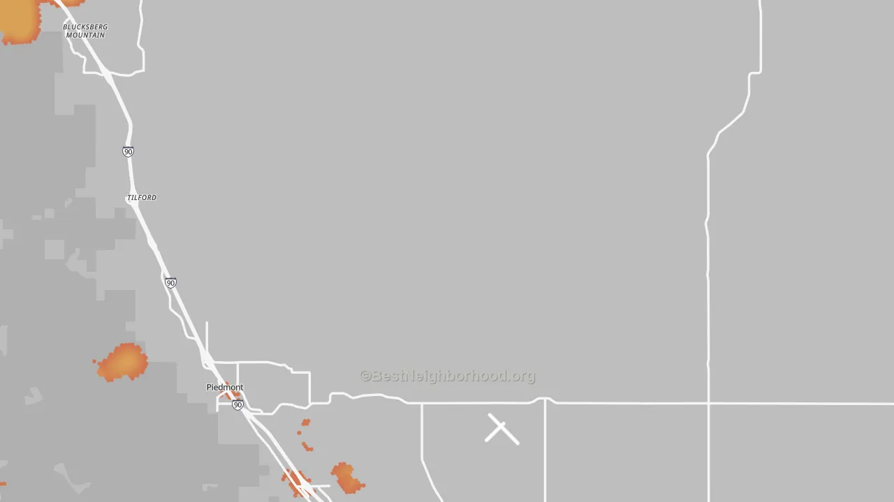 Bike Grade map of Meade County, SD