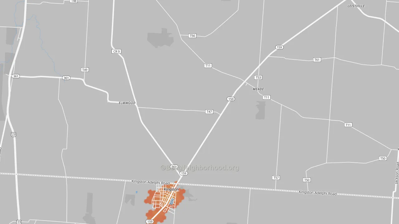 Bike Grade map of Meade, OH