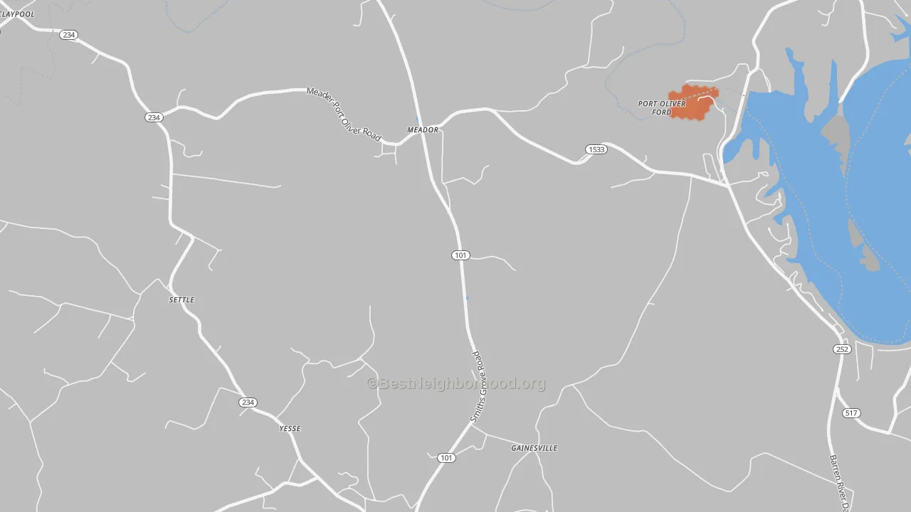 Bike Grade map of Meador, KY