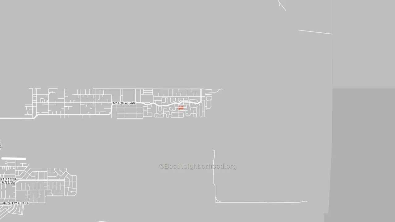 Bike Grade map of Meadow Lake, NM
