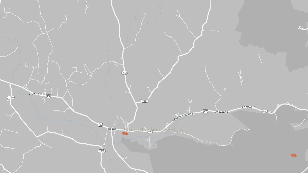 Bike Grade map of Means, KY