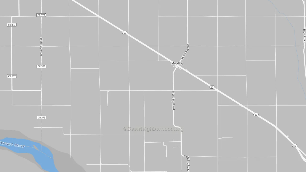 Bike Grade map of Meckling, SD