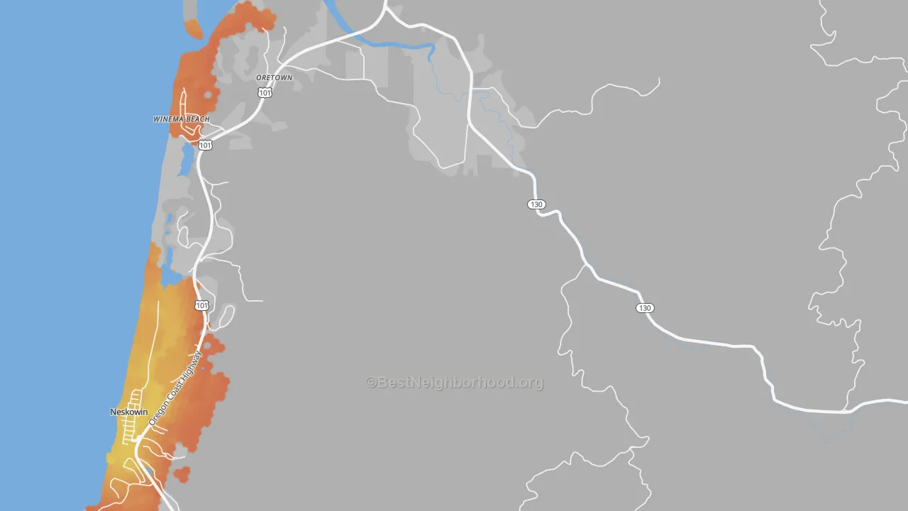 Bike Grade map of Meda, OR