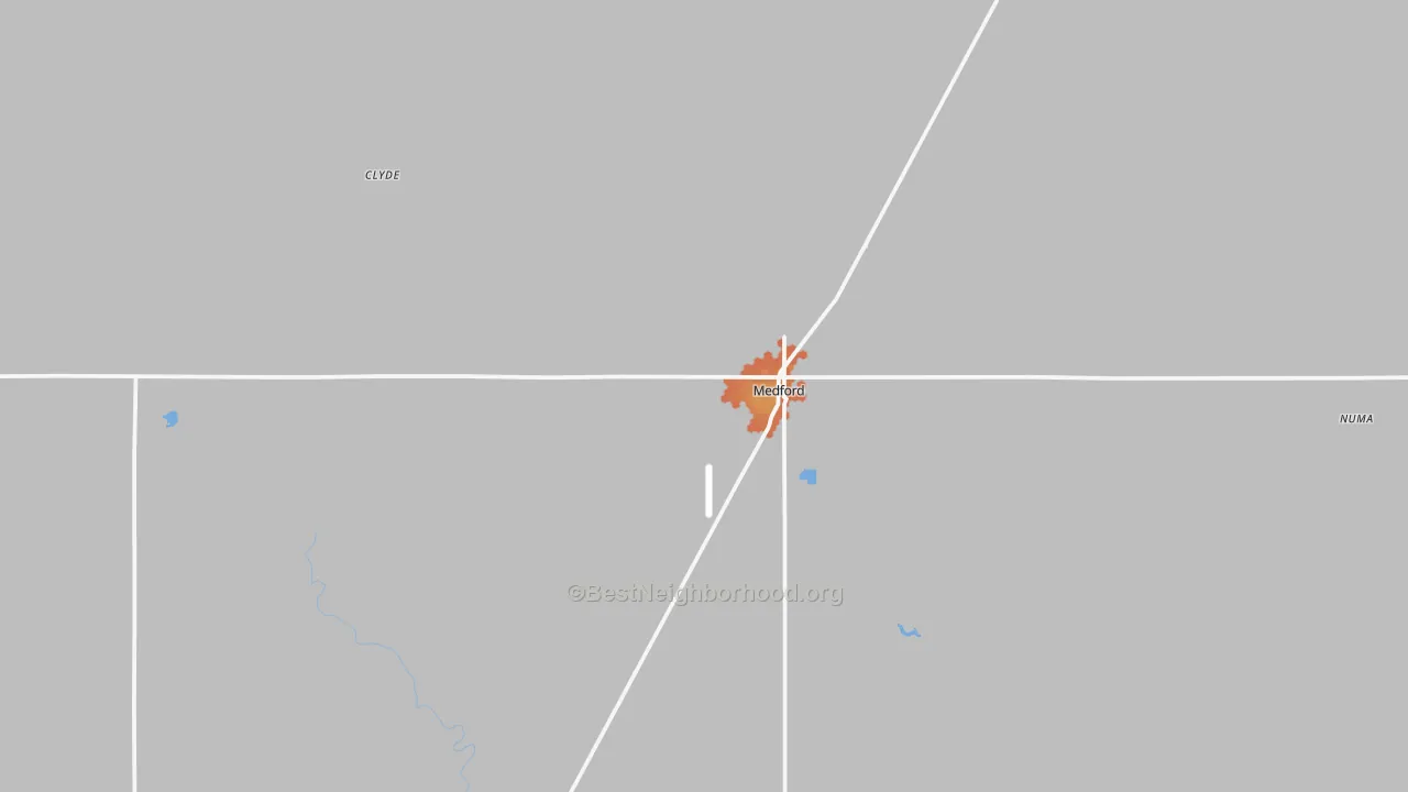 Bike Grade map of Medford, OK