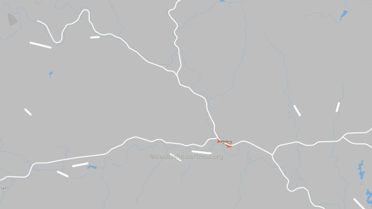 Bike Grade map of Medina, TX