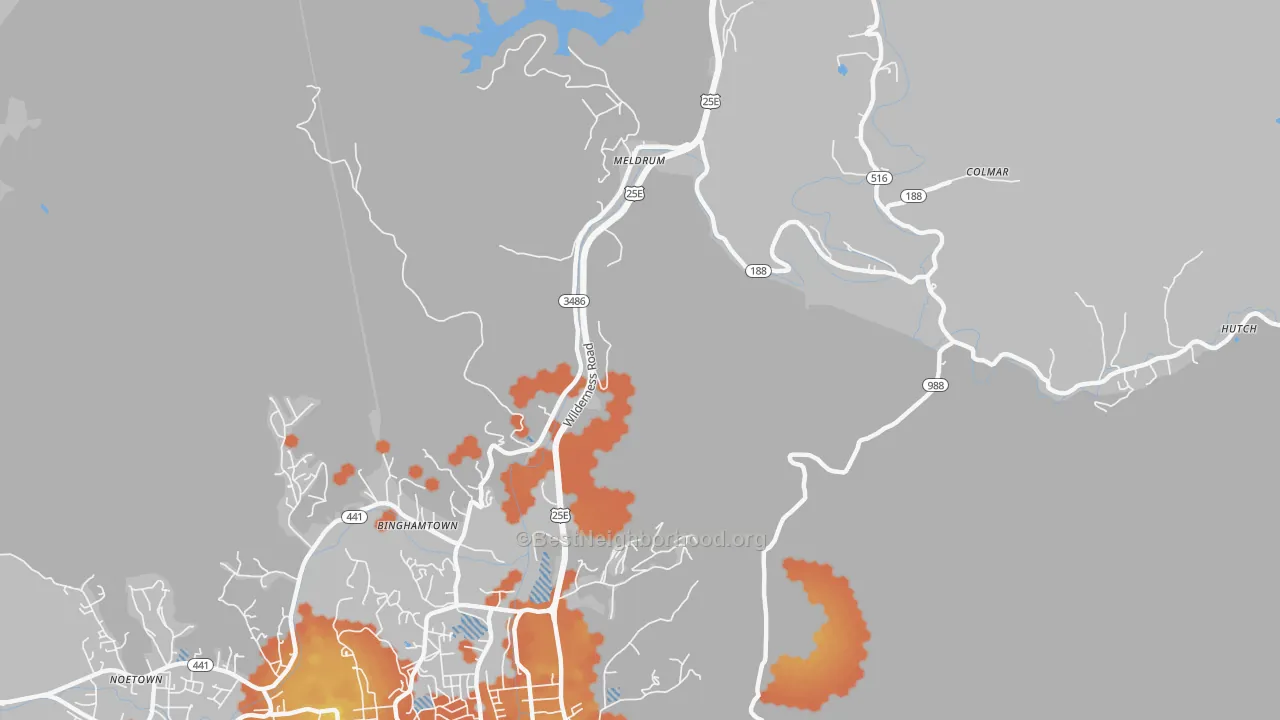 Bike Grade map of Meldrum, KY