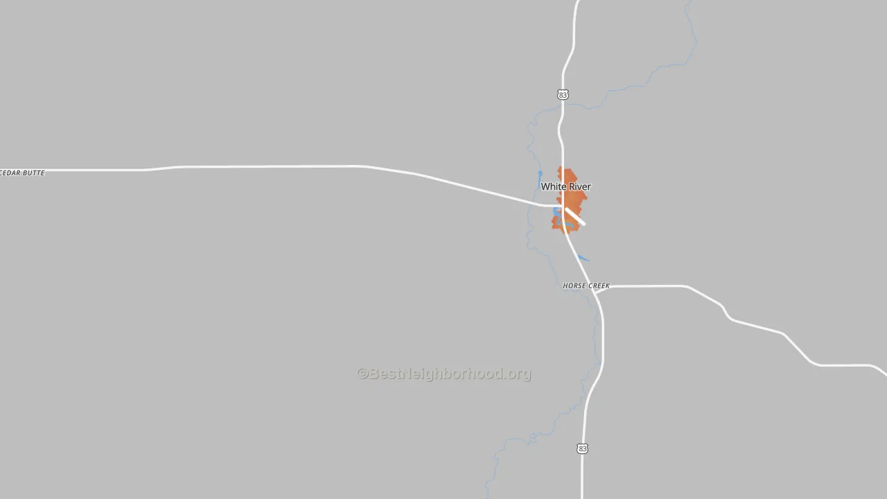 Bike Grade map of Mellette County, SD