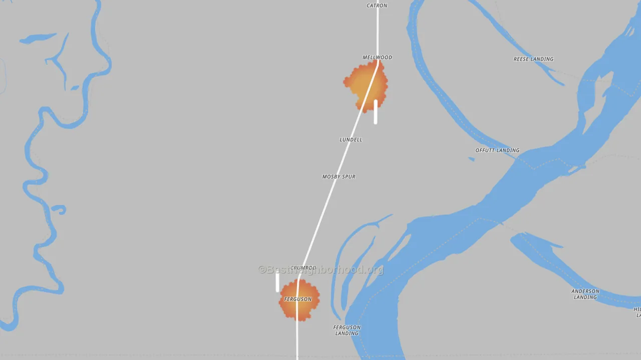 Bike Grade map of Mellwood, AR