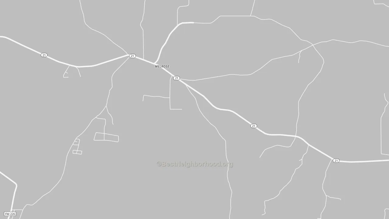 Bike Grade map of Melrose, TX