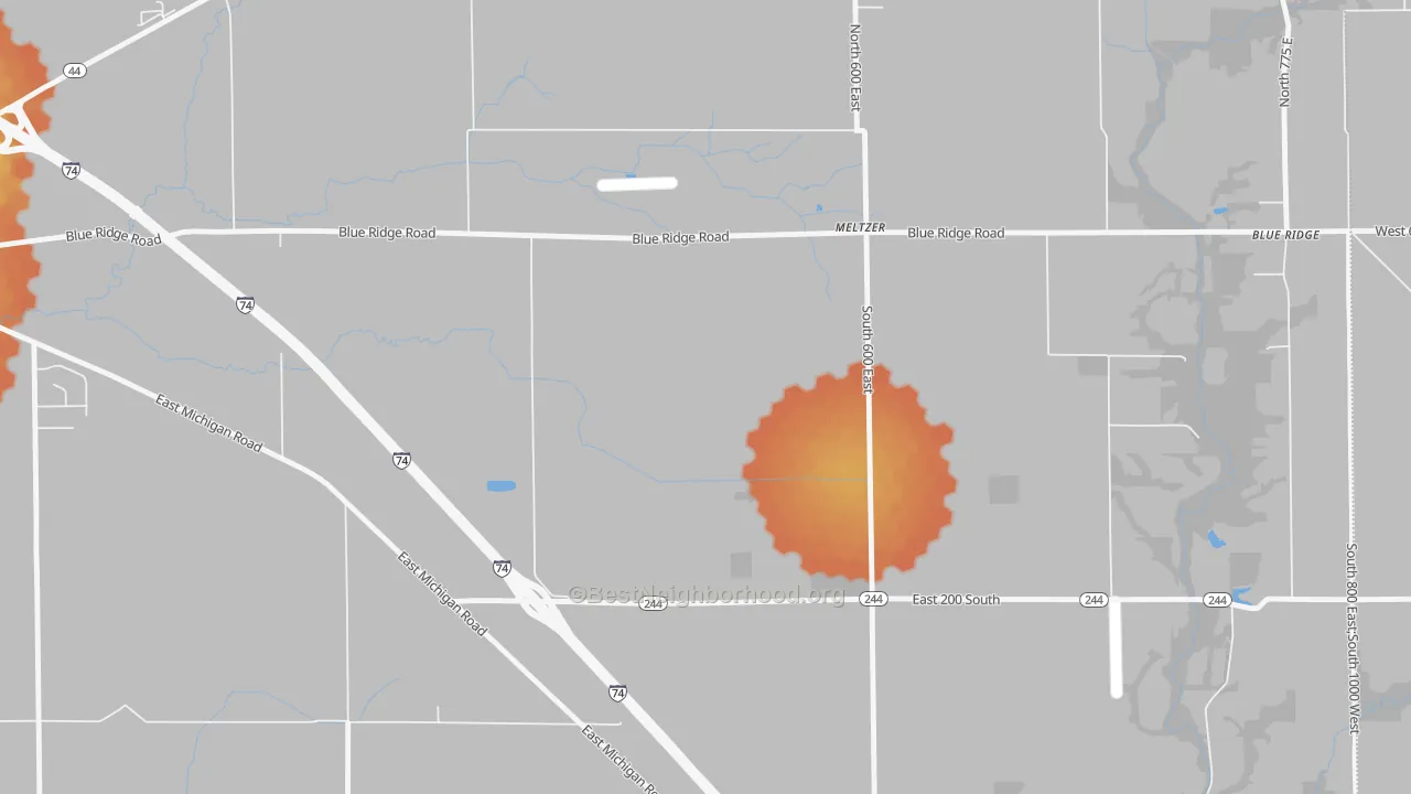 Bike Grade map of Meltzer, IN