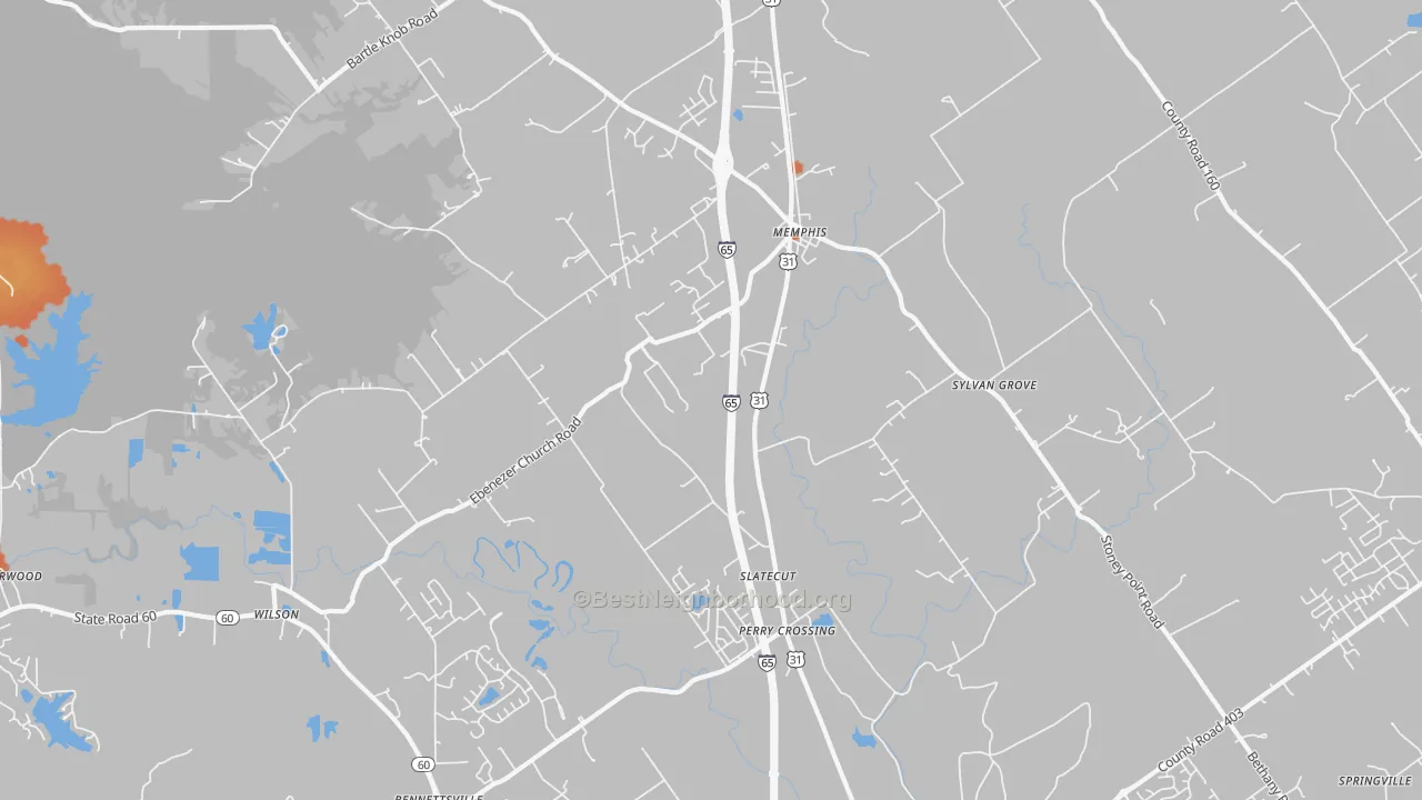 Bike Grade map of Memphis, IN