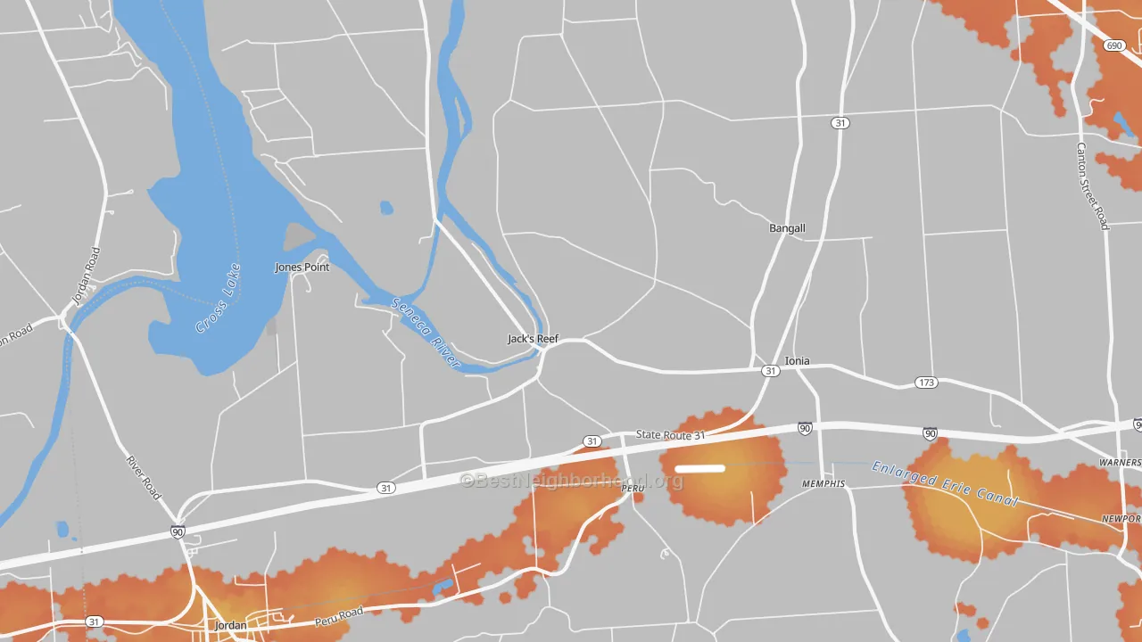 Bike Grade map of Memphis, NY