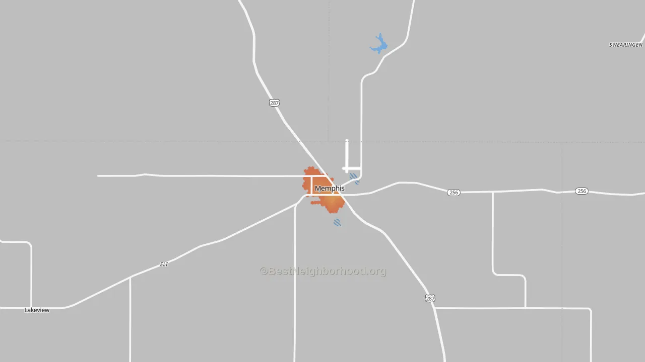 Bike Grade map of Memphis, TX